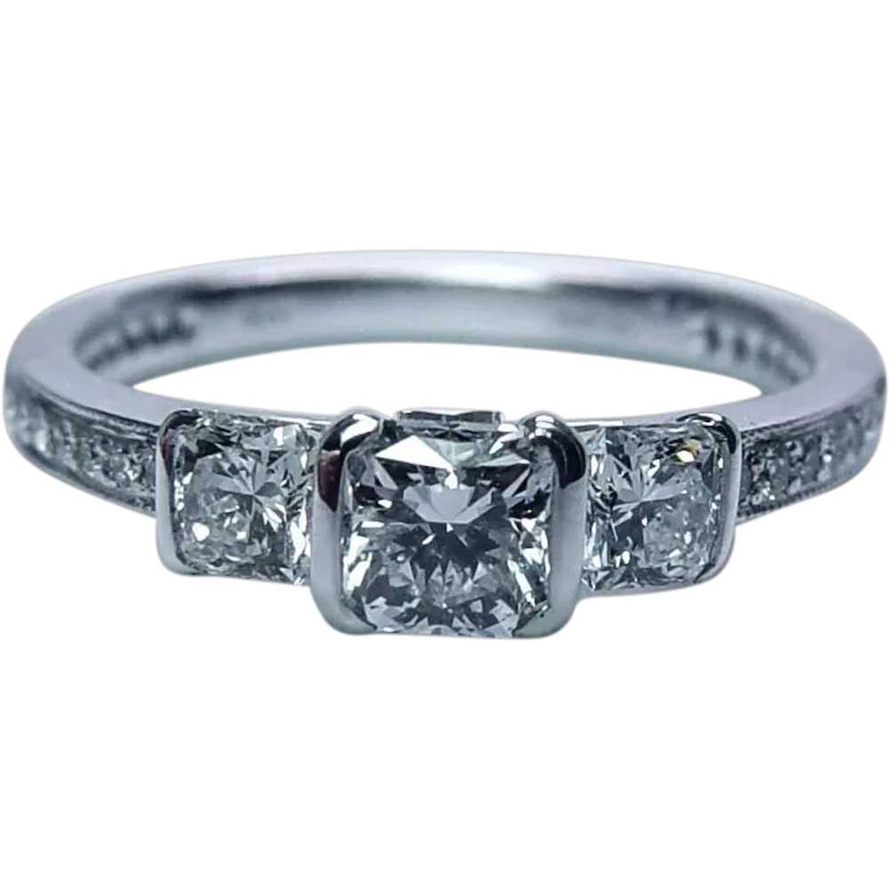 Hearts on Fire 18K White Gold Dream cut Diamond 3… - image 1