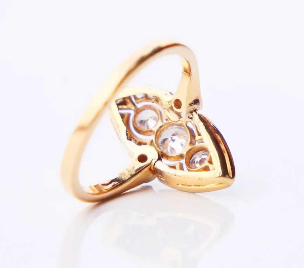 Antique Ring 1 ctw Diamonds solid 18K Yellow Gold… - image 10
