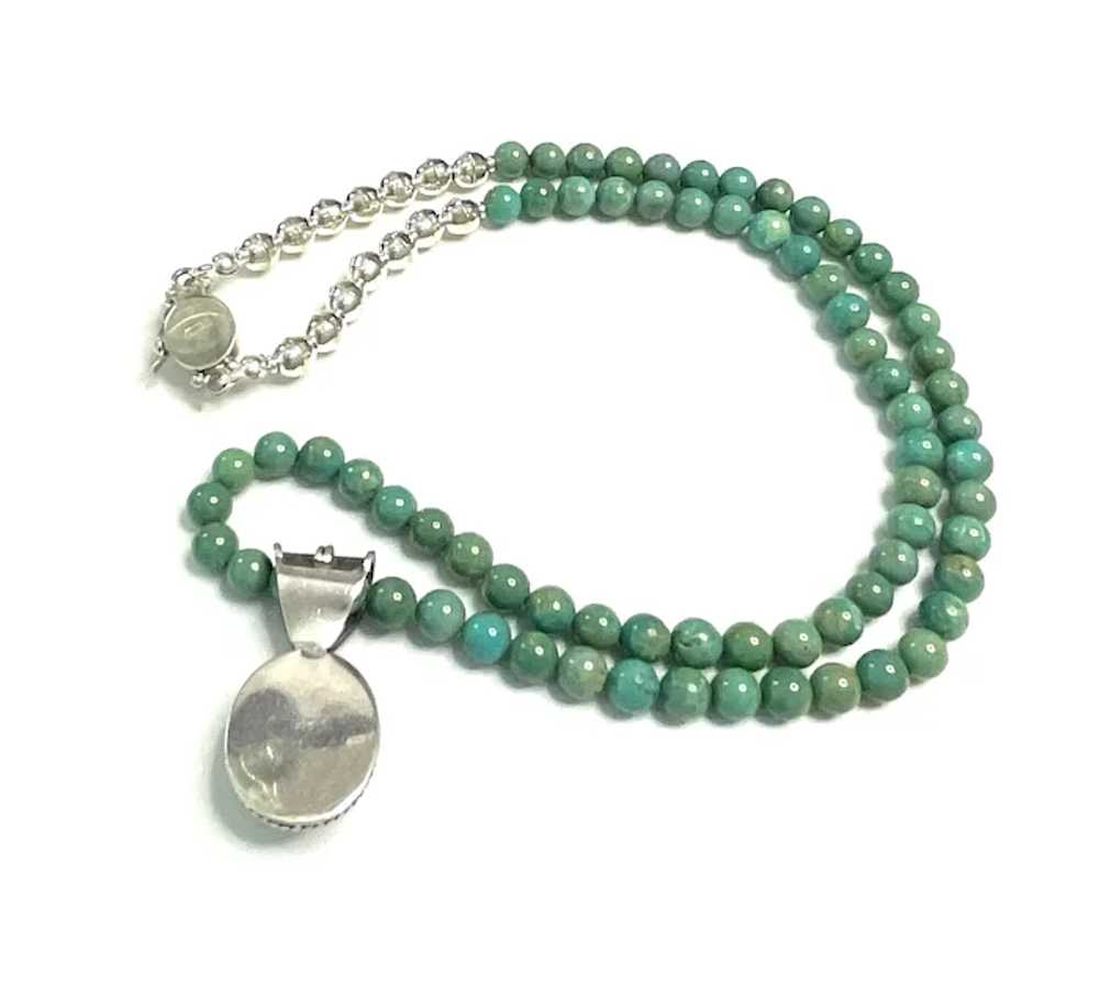 Necklace of blue green Nevada Turquoise, turquois… - image 3