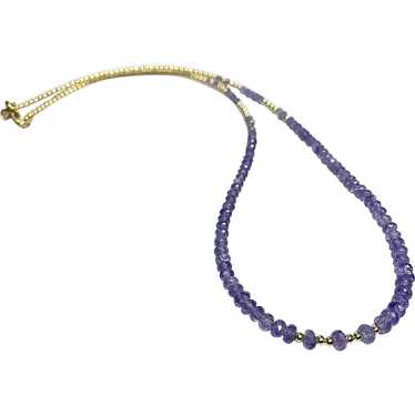 14k Gold and Tanzanite Necklace