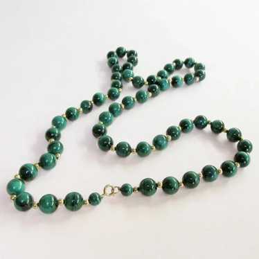 Malachite Bead Necklace