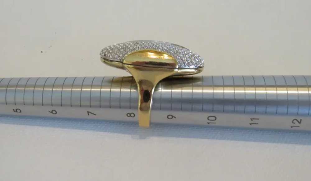 Vintage Swarovsky ring, gold plate, ca. 1960 - image 7