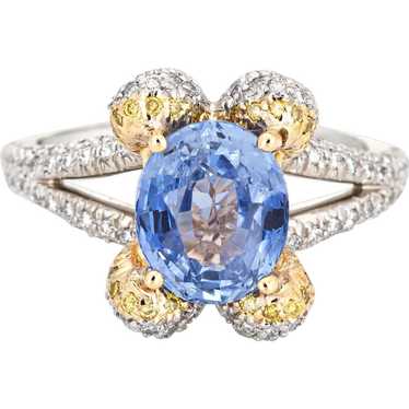 Ritani Natural Cornflower Blue Gemstone Engagemen… - image 1