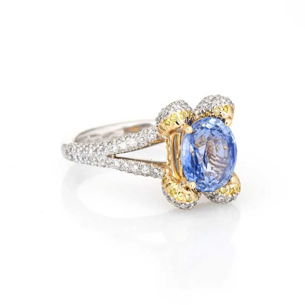 Ritani Natural Cornflower Blue Gemstone Engagemen… - image 3