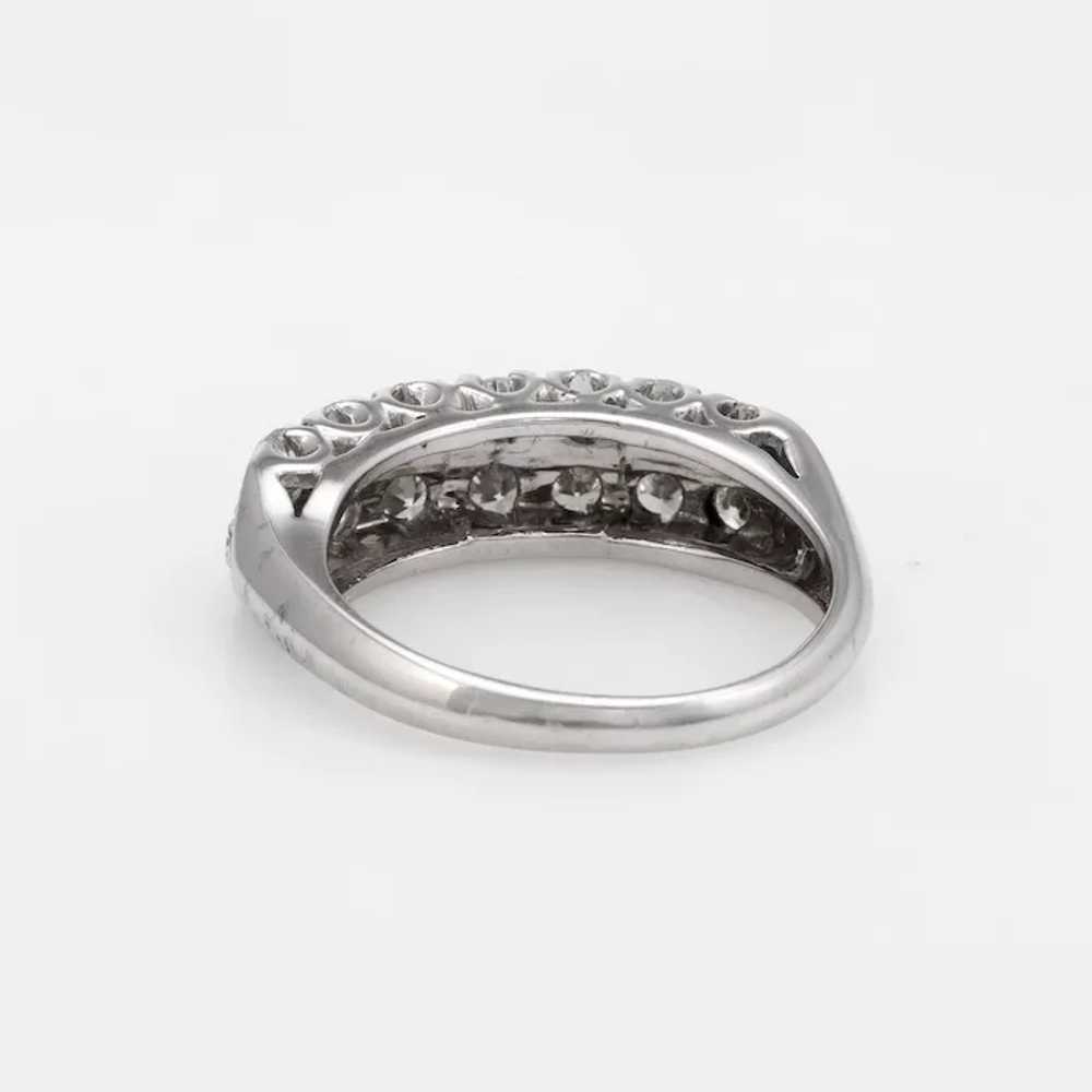 2 Row Diamond Anniversary Band Ring Vintage 14 Ka… - image 5