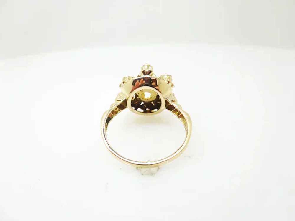 Large Victorian 10K Yellow Gold Opal Ring - image 4