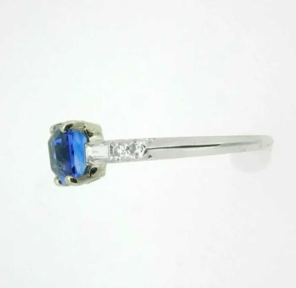 Platinum 1.05ct Blue Genuine Natural Sapphire and… - image 3