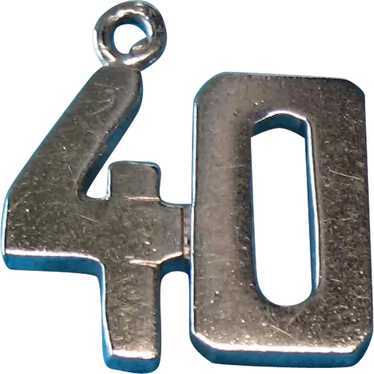 Vintage Sterling Silver Number 40 Charm