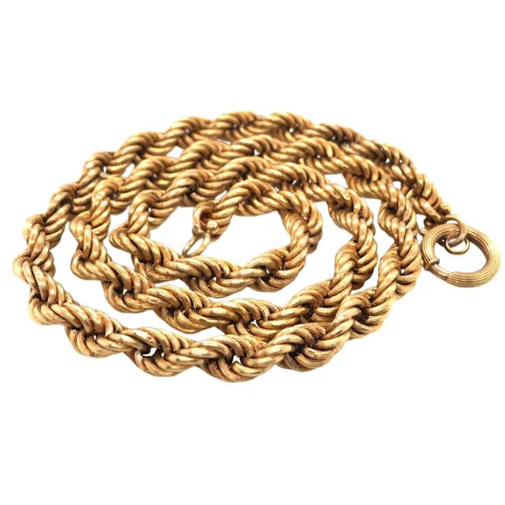 Victorian 14K Yellow Gold Chain - image 2