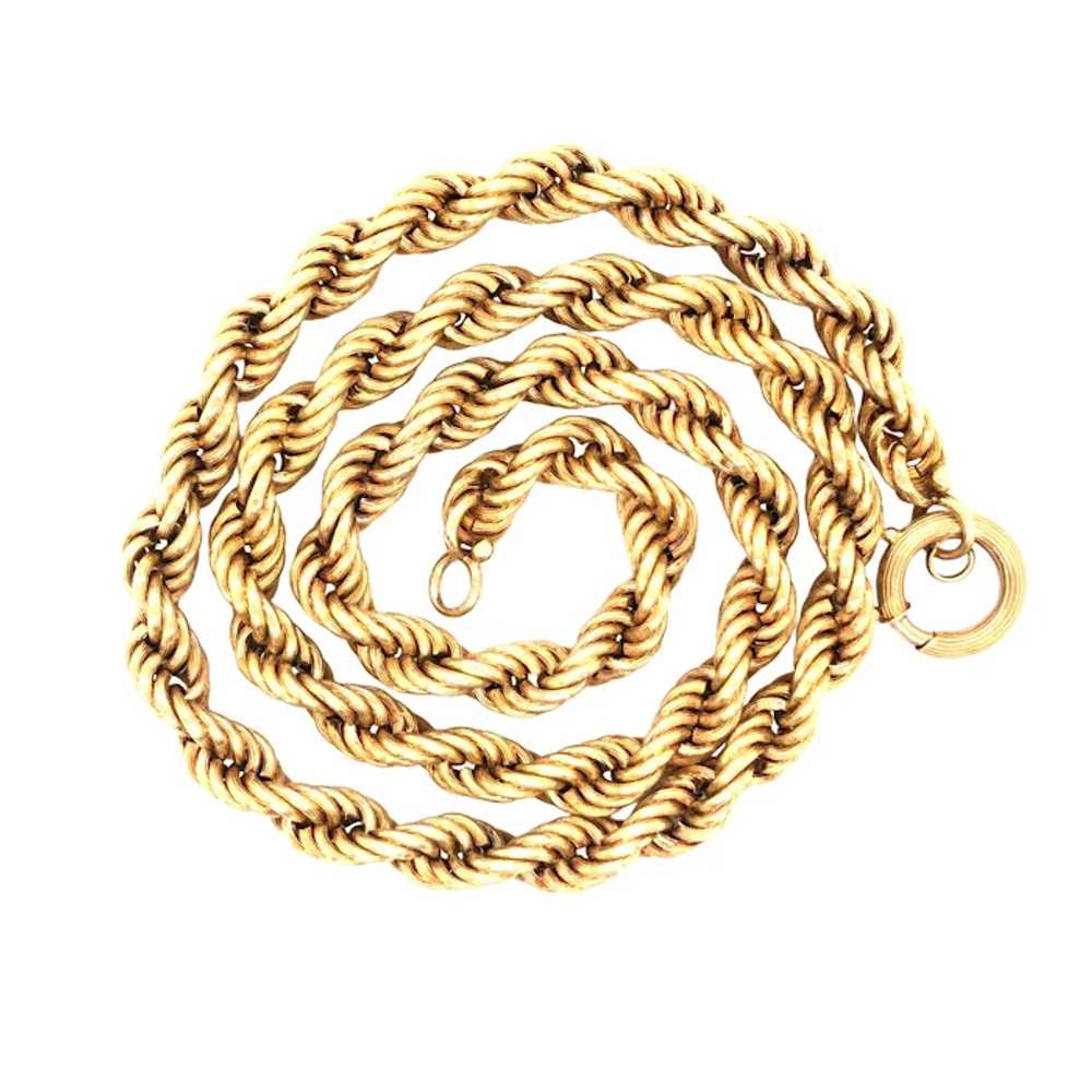 Victorian 14K Yellow Gold Chain - image 3