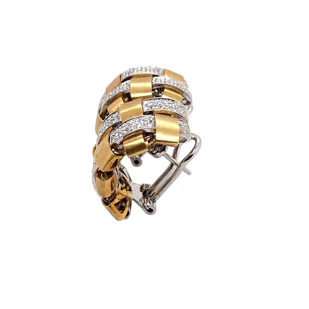 Garavelli 18K Yellow and White Gold Diamond Earri… - image 2