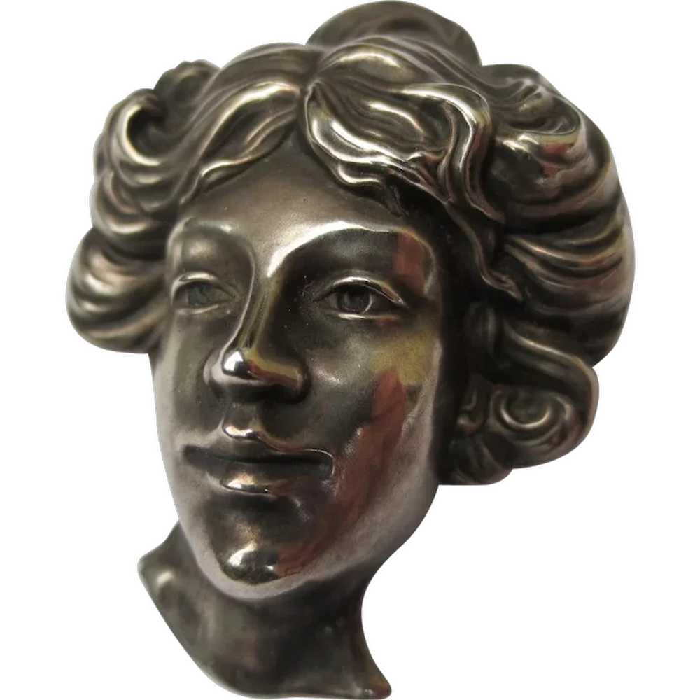 Antique Sterling Silver Gibson Girl Art Nouveau B… - image 1