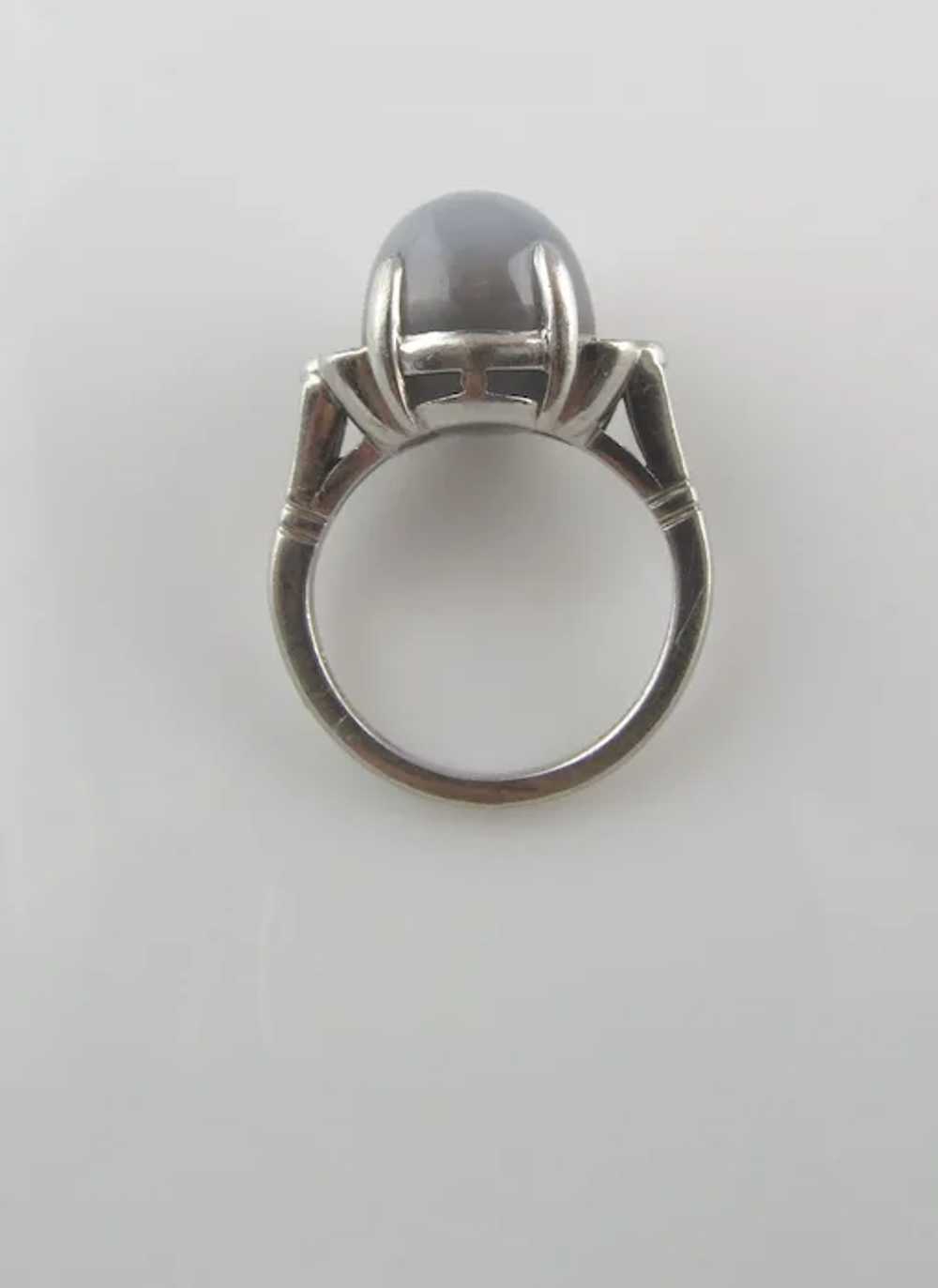 Platinum Star Sapphire Ring, 18ct Sapphire, Ring … - image 6
