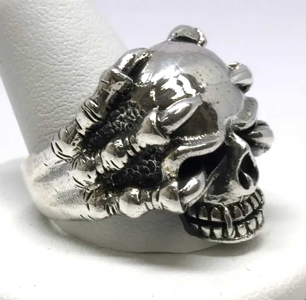 Clawed Skull Ring - Sterling Silver - image 2