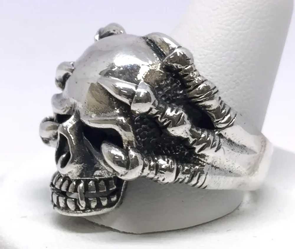 Clawed Skull Ring - Sterling Silver - image 3