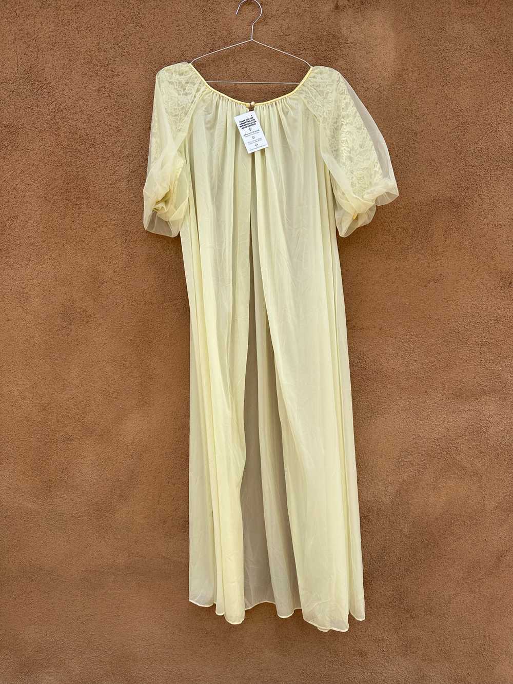 Pastel Yellow Sheer Nightgown - image 1