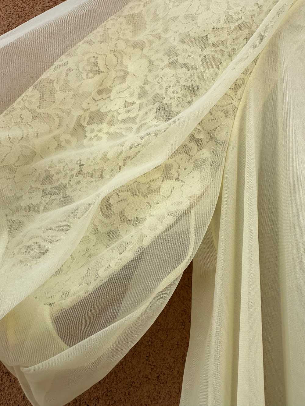 Pastel Yellow Sheer Nightgown - image 2