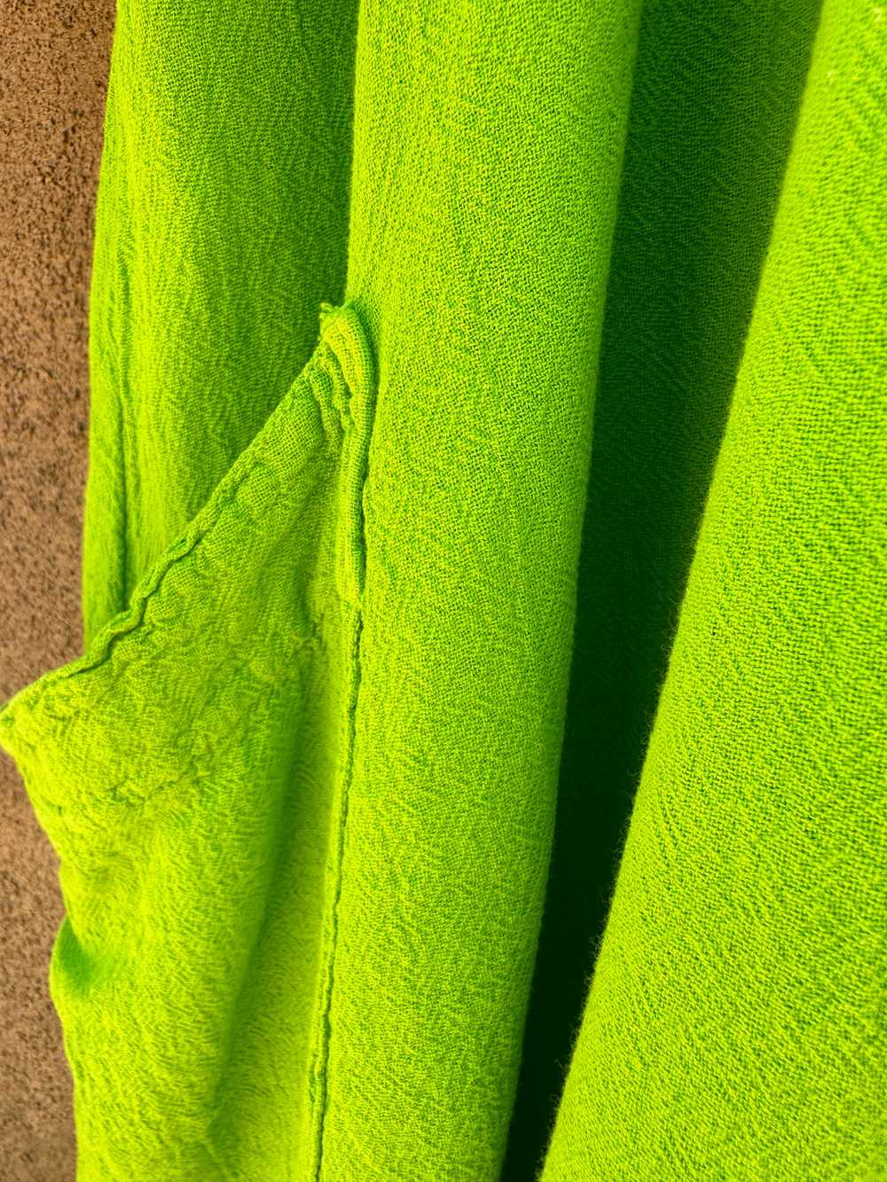 Lime Green Dress by Water Sister - Cotton - image 2
