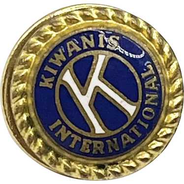 Vintage Kiwanis Blue Enamel Lapel Pin