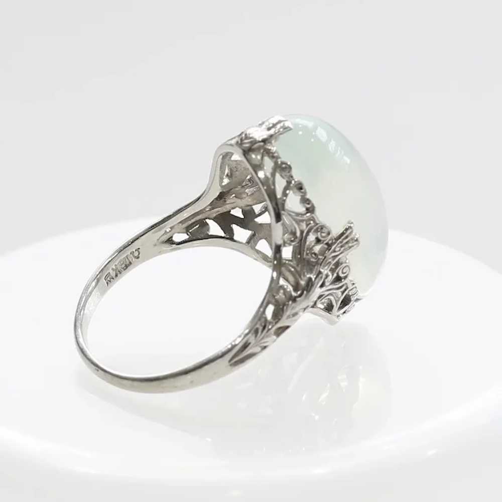 Lady's Vintage 18K Moonstone Ring - image 4