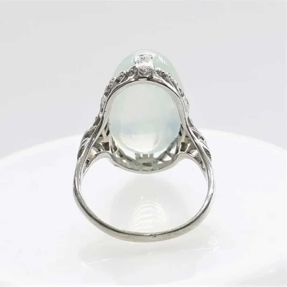 Lady's Vintage 18K Moonstone Ring - image 6