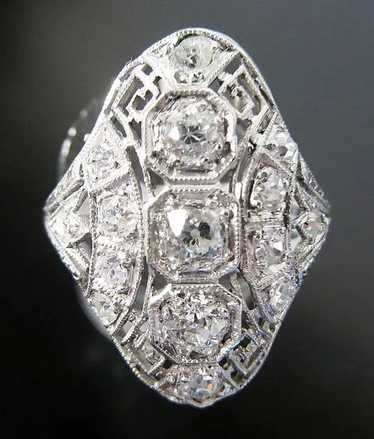 Antique Lady's Platinum Edwardian Diamond Ring - image 1
