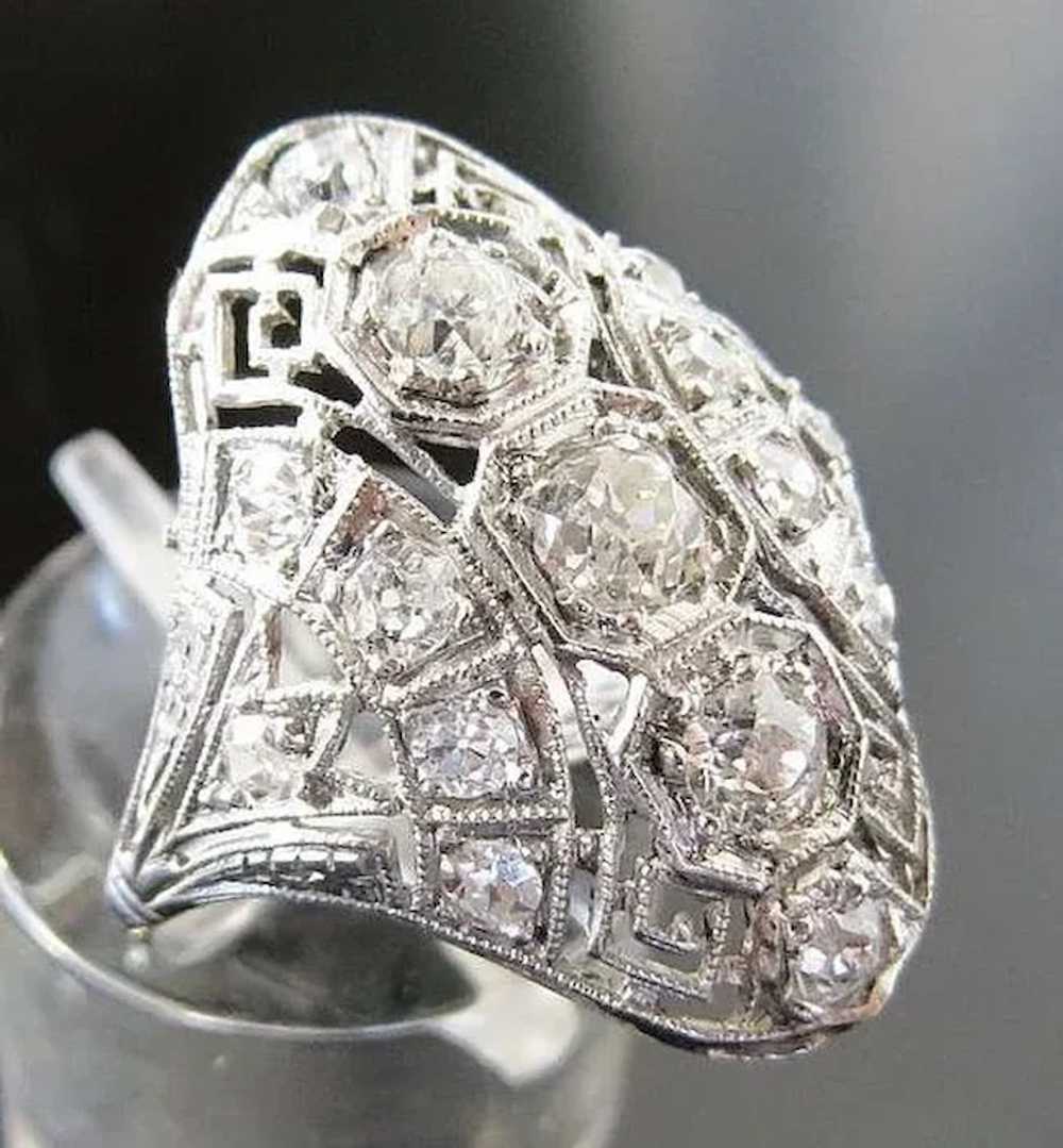 Antique Lady's Platinum Edwardian Diamond Ring - image 2