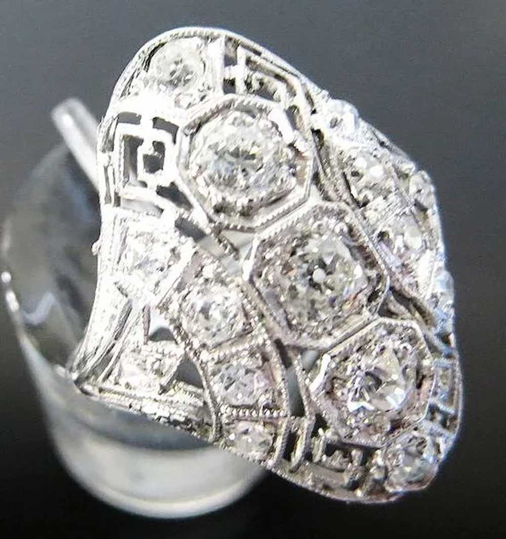 Antique Lady's Platinum Edwardian Diamond Ring - image 4