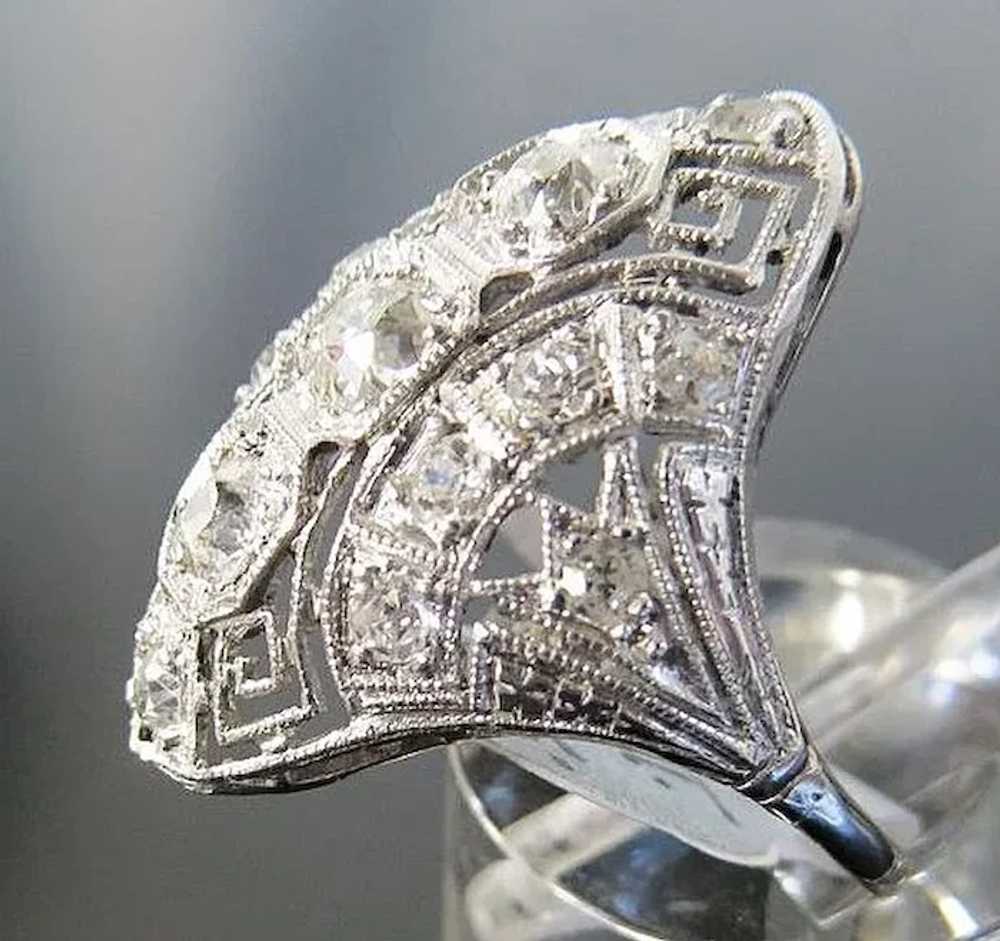Antique Lady's Platinum Edwardian Diamond Ring - image 5
