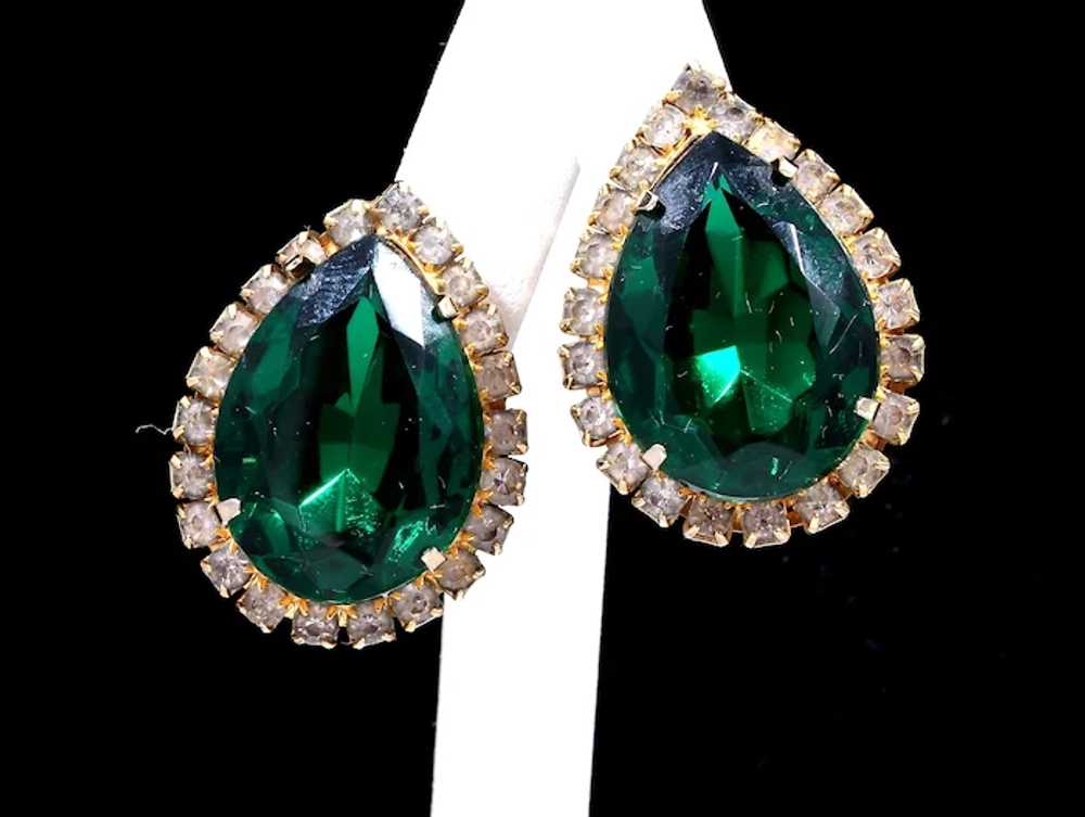 Magnificent 1950s Hattie Carnegie Emerald Green R… - image 2