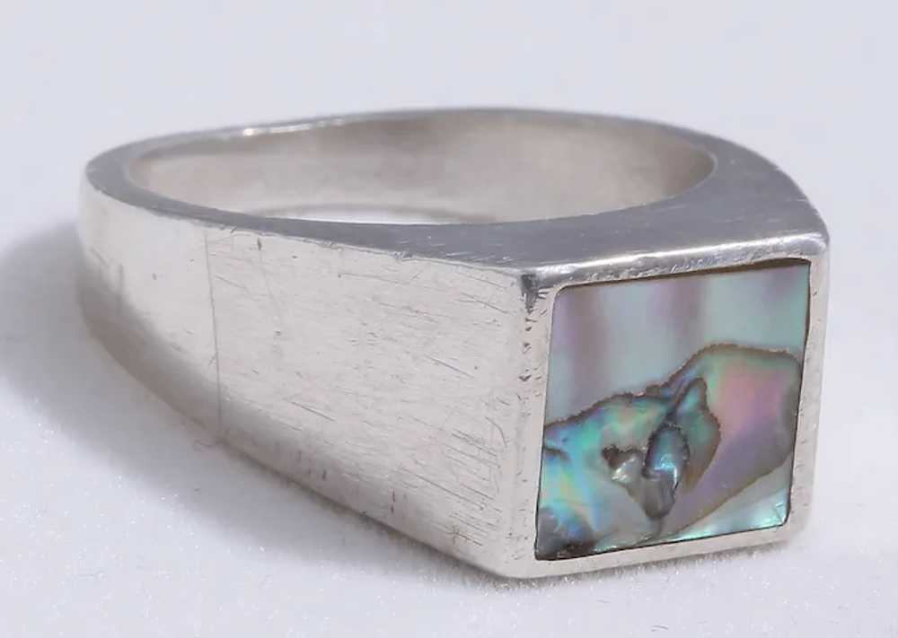 Arne Johansen Denmark  Sterling Silver Abalone Mi… - image 6