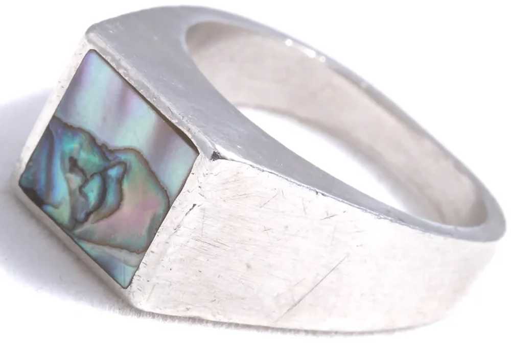 Arne Johansen Denmark  Sterling Silver Abalone Mi… - image 8