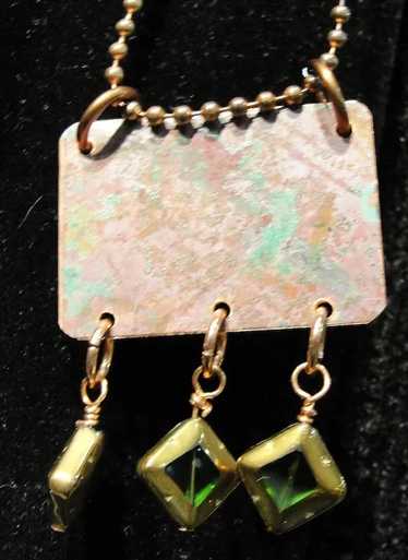 Natural Aged Copper Pendants with Multiple Dangles