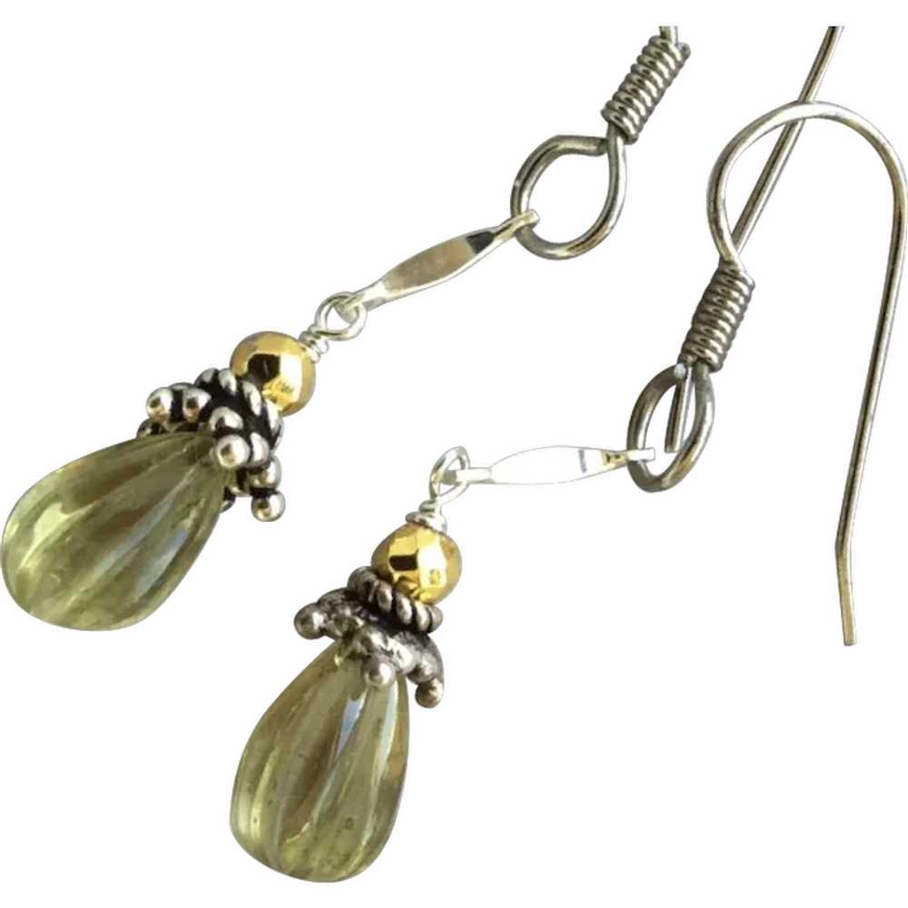 Lemon Drop Earrings Silver everyday earrings Gem … - image 1