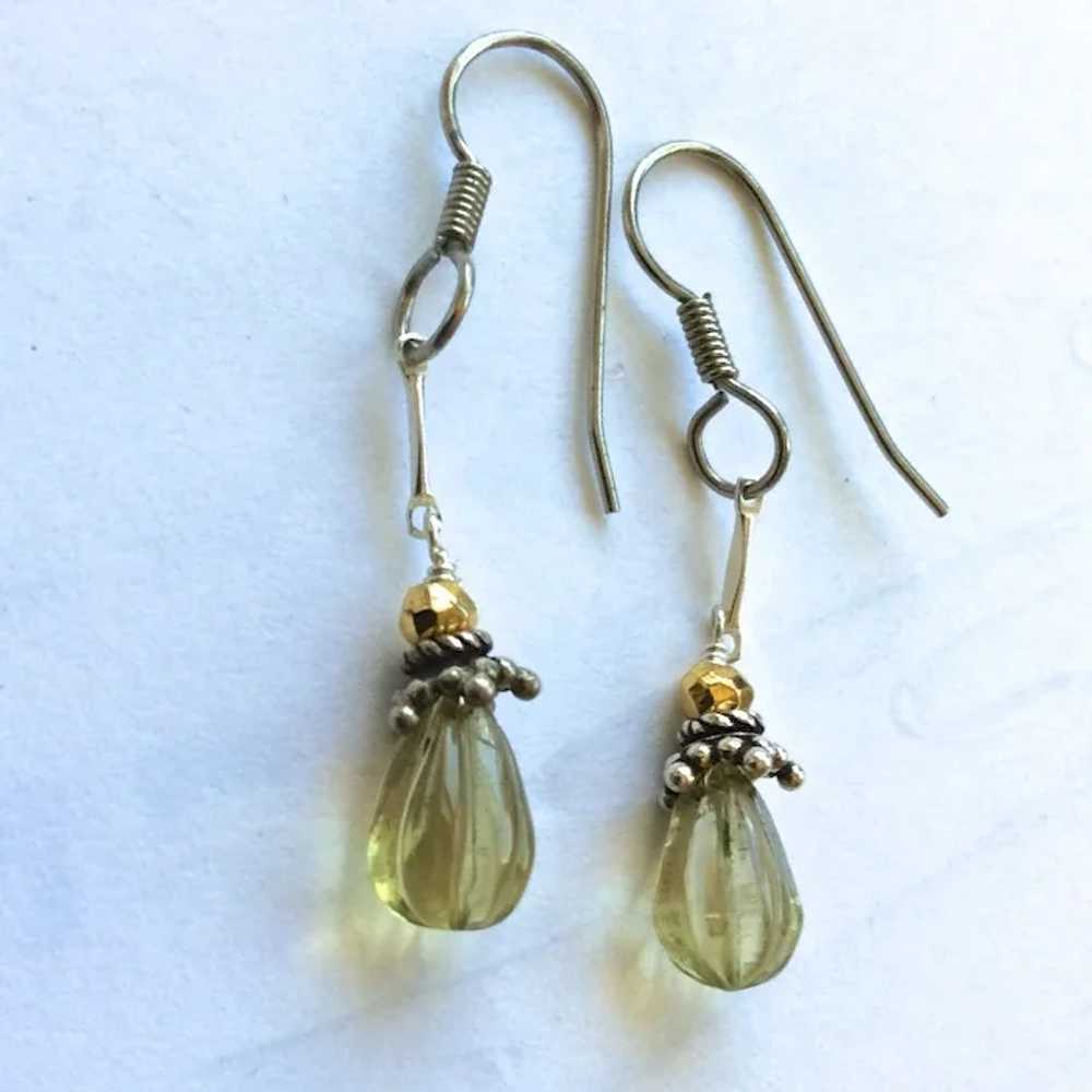 Lemon Drop Earrings Silver everyday earrings Gem … - image 2