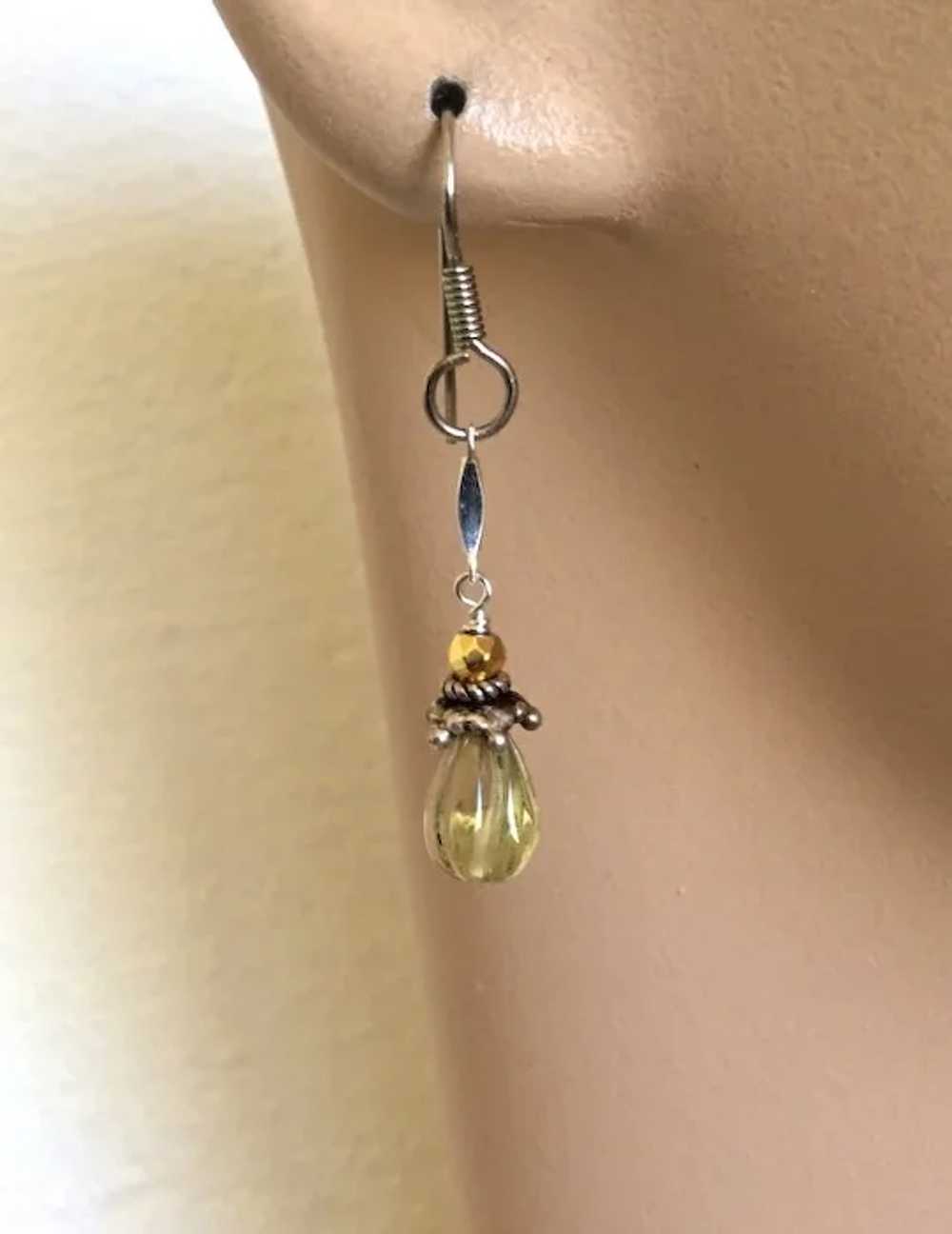 Lemon Drop Earrings Silver everyday earrings Gem … - image 3