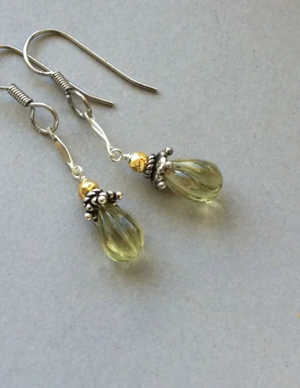 Lemon Drop Earrings Silver everyday earrings Gem … - image 4