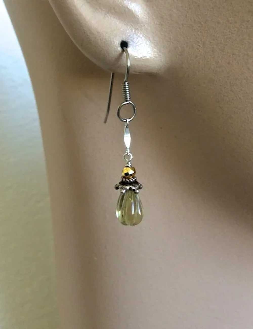 Lemon Drop Earrings Silver everyday earrings Gem … - image 5