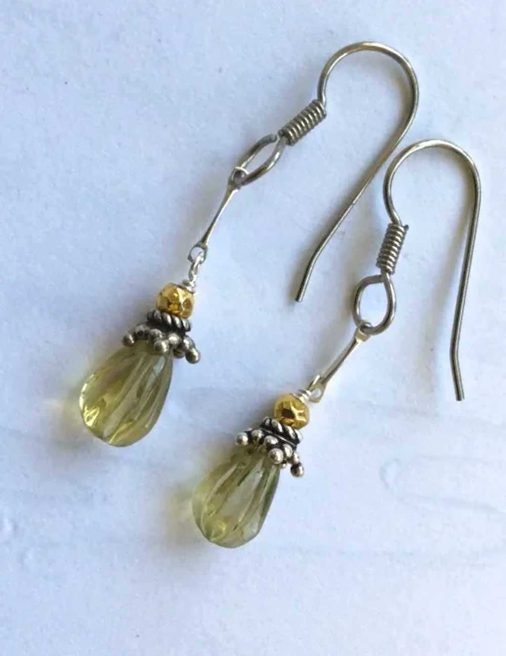 Lemon Drop Earrings Silver everyday earrings Gem … - image 6