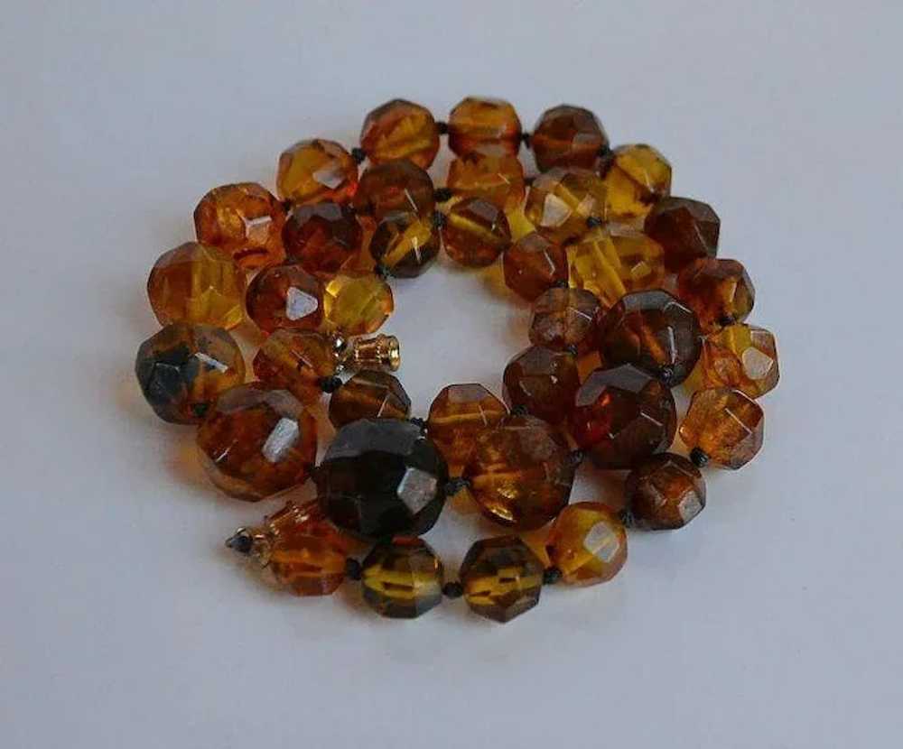 32 gr Art Deco hand faceted cut & knotted Genuine… - image 5