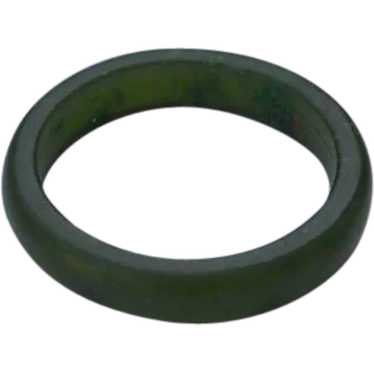 Hand carved semi - translucent spinach green jade… - image 1