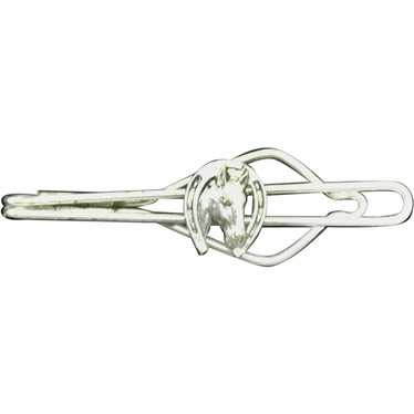 Hat & Whip Silver Plated Tie Clip