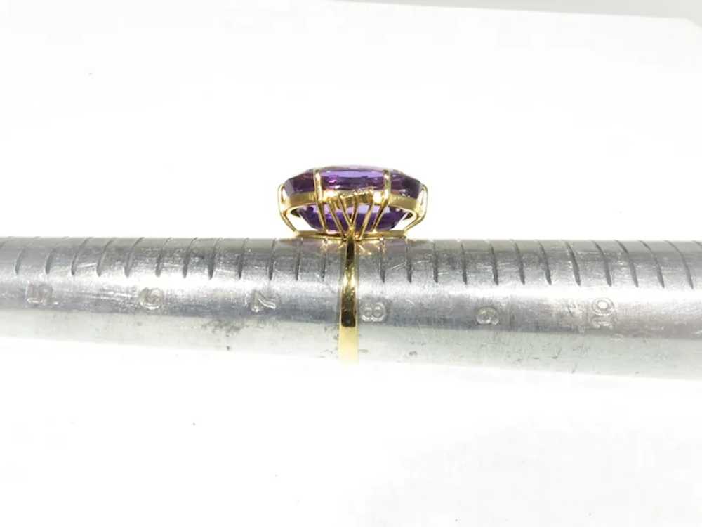 Vintage Oval Amethyst Graduated Diamond Ring - image 10