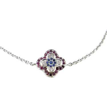 Sapphires, Rubies and Diamonds Clover Lucky Brace… - image 1
