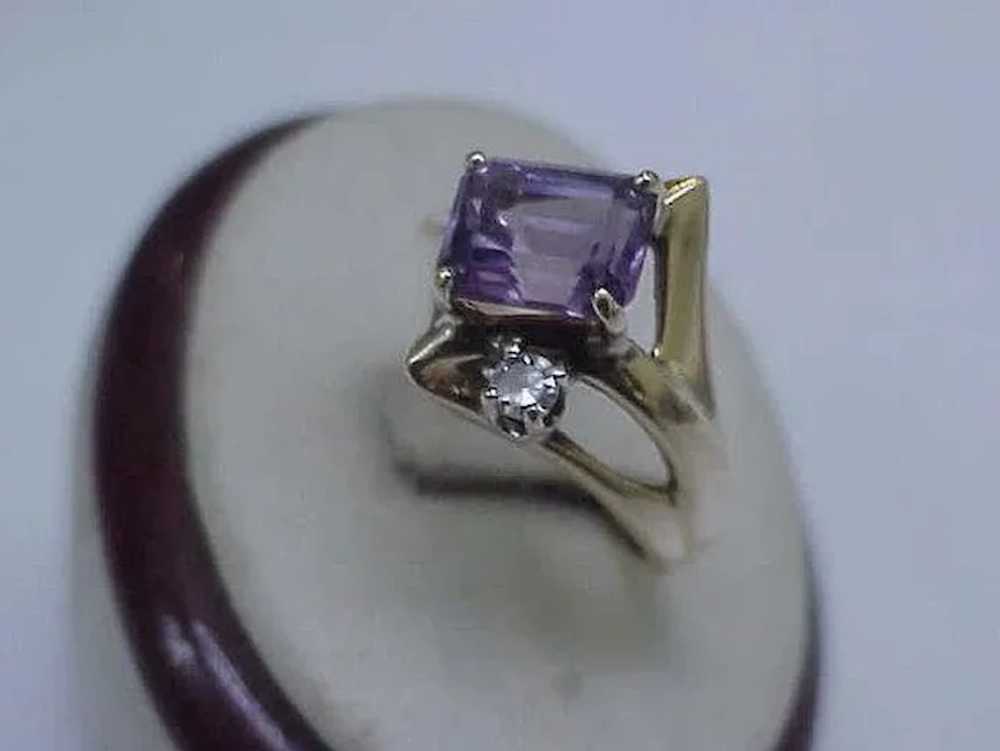 Estate Vintage 14k Yellow Gold 4.00ct Amethyst & … - image 4