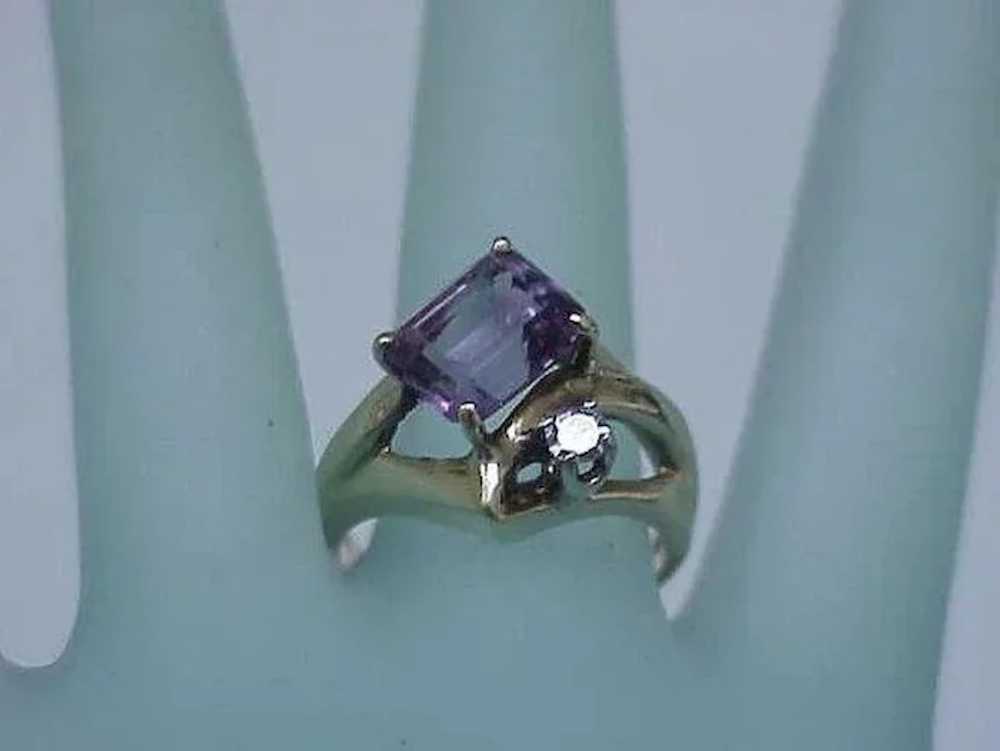 Estate Vintage 14k Yellow Gold 4.00ct Amethyst & … - image 5