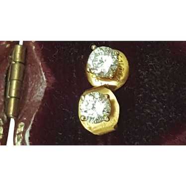 Estate Vintage .50ct Round Cut Cubic Zirconia 14k… - image 1