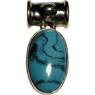 Sterling Silver Stabilized Turquoise Pendant