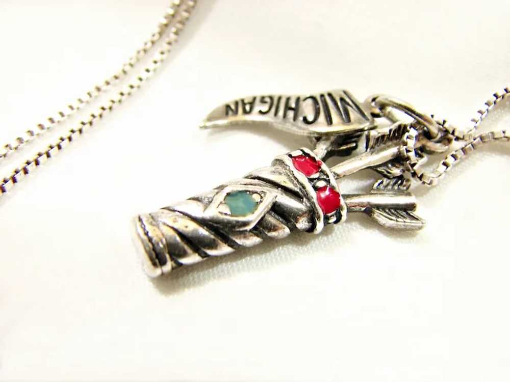 Sterling Silver Quiver and Arrows Pendant / Michi… - image 2