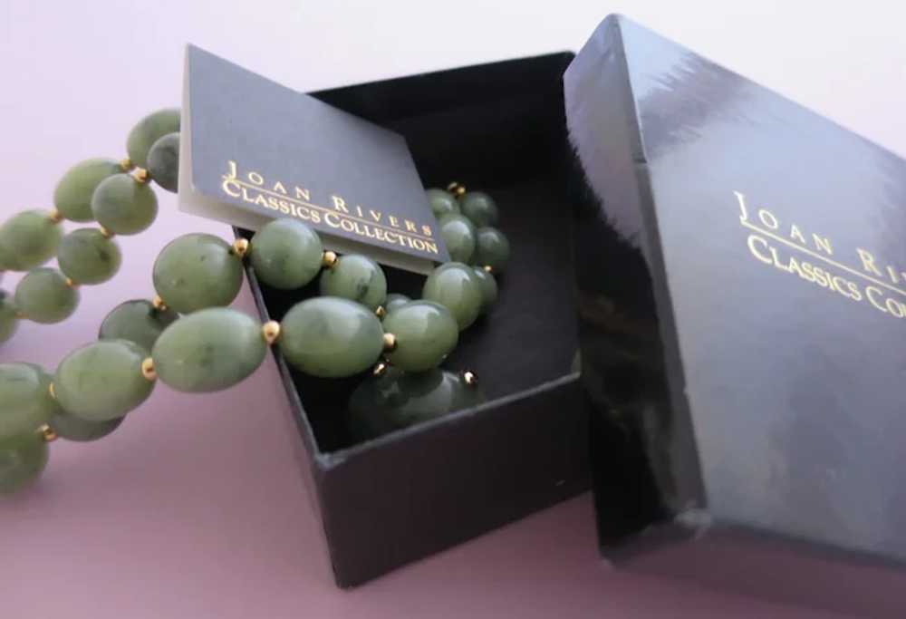 JOAN RIVERS Faux Jade Pair of Necklaces and Earri… - image 11